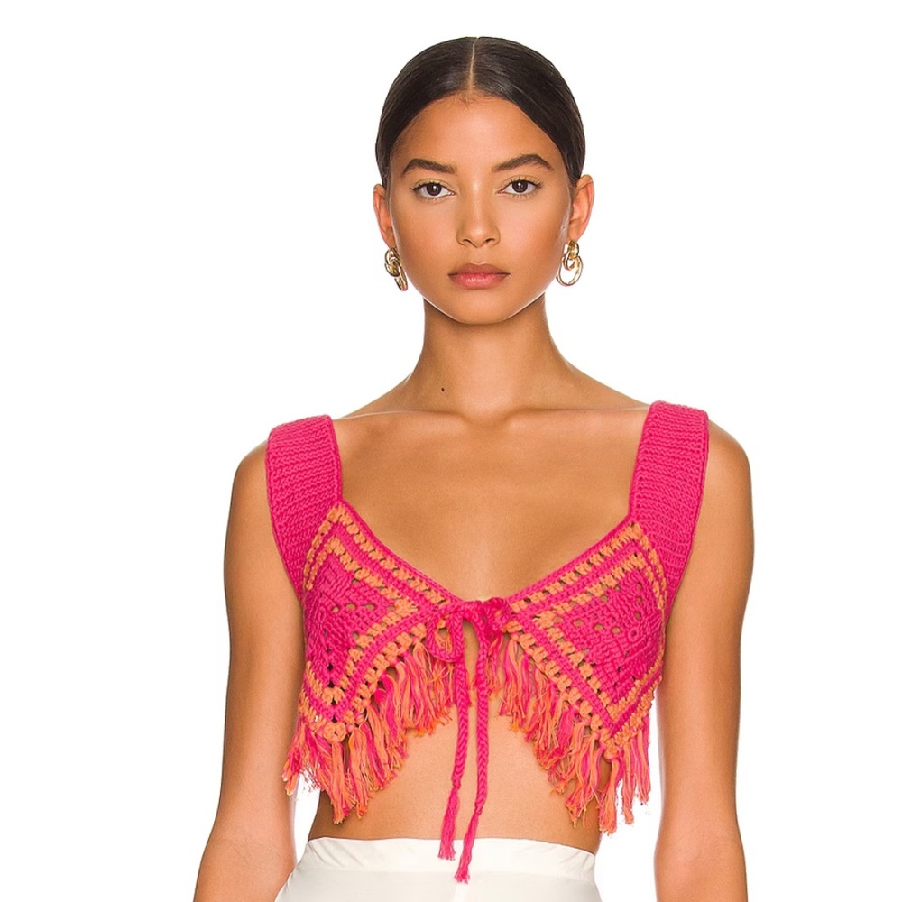 REVOLVE- Camila Coelho Mira Hand Crochet Top